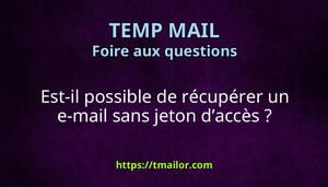 Est-il possible de récupérer un e-mail sans jeton daccès