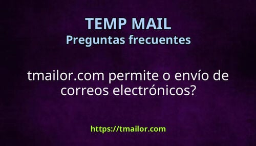 tmailorcom permite o envío de correos electrónicos