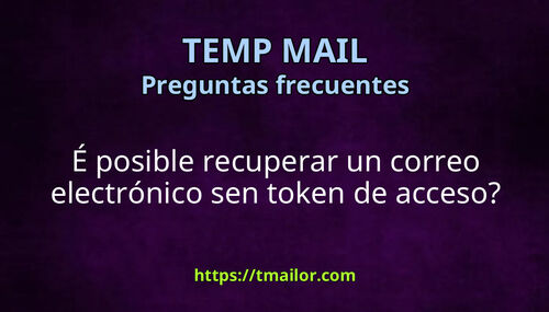 É posible recuperar un correo electrónico sen token de acceso