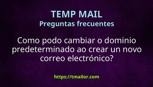 Como podo cambiar o dominio predeterminado ao crear un novo correo electrónico