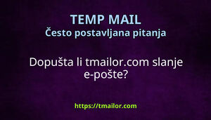 Dopušta li tmailorcom slanje e-pošte