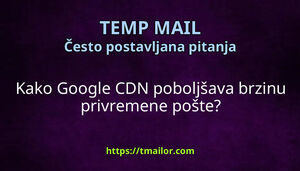 Kako Google CDN poboljšava brzinu privremene pošte