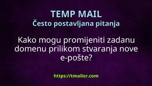 Kako mogu promijeniti zadanu domenu prilikom stvaranja nove e-pošte