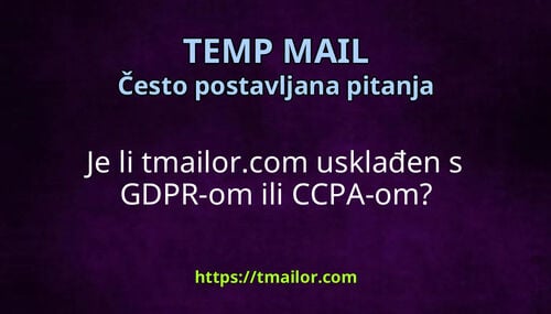 Je li tmailorcom usklađen s GDPR-om ili CCPA-om