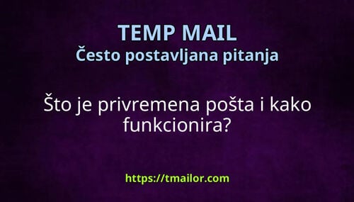 Što je privremena pošta i kako funkcionira