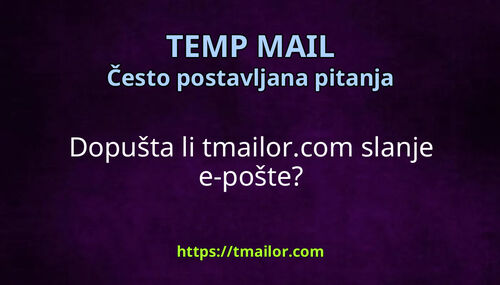 Dopušta li tmailorcom slanje e-pošte