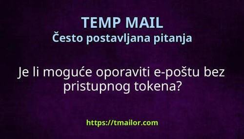 Je li moguće oporaviti e-poštu bez pristupnog tokena