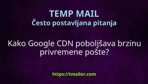 Kako Google CDN poboljšava brzinu privremene pošte