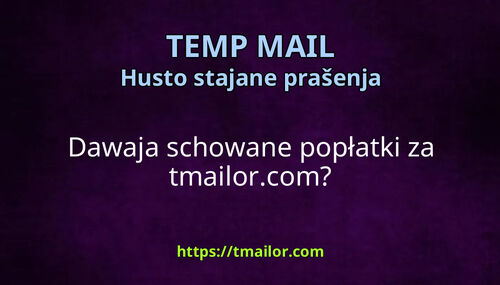 Dawaja schowane popłatki za tmailorcom