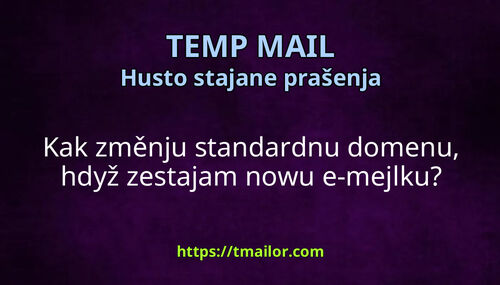 Kak změnju standardnu domenu hdyž zestajam nowu e-mejlku