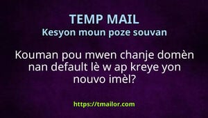 Kouman pou mwen chanje domèn nan default lè w ap kreye yon nouvo imèl