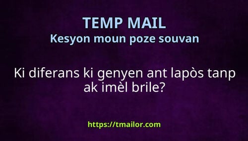 Ki diferans ki genyen ant lapòs tanp ak imèl brile