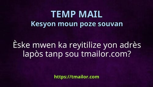 Èske mwen ka reyitilize yon adrès lapòs tanp sou tmailorcom