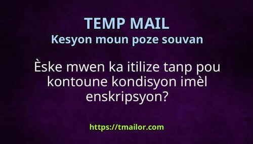 Èske mwen ka itilize tanp pou kontoune kondisyon imèl enskripsyon