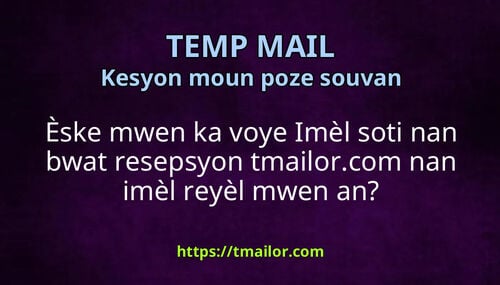 Èske mwen ka voye Imèl soti nan bwat resepsyon tmailorcom nan imèl reyèl mwen an