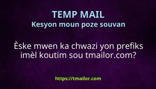 Èske mwen ka chwazi yon prefiks imèl koutim sou tmailorcom