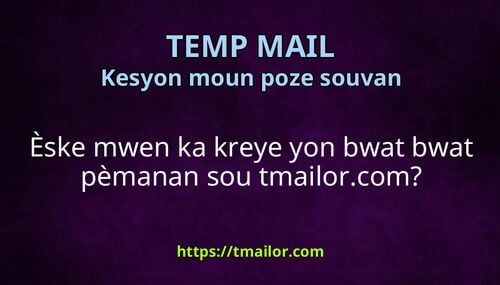 Èske mwen ka kreye yon bwat bwat pèmanan sou tmailorcom