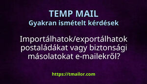 Importálhatokexportálhatok postaládákat vagy biztonsági másolatokat e-mailekről