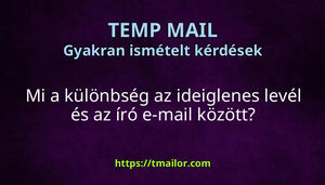 Mi a különbség az ideiglenes levél és az író e-mail között