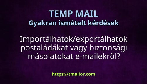 Importálhatokexportálhatok postaládákat vagy biztonsági másolatokat e-mailekről