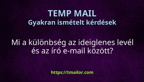 Mi a különbség az ideiglenes levél és az író e-mail között