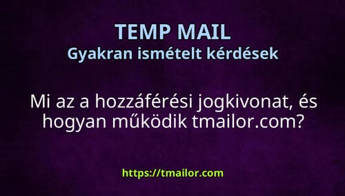 Mi az a hozzáférési jogkivonat és hogyan működik tmailorcom