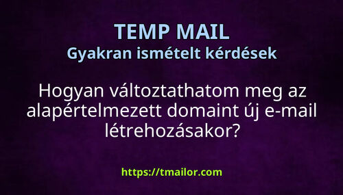 Hogyan változtathatom meg az alapértelmezett domaint új e-mail létrehozásakor