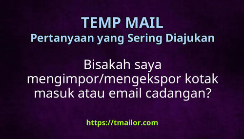 Bisakah saya mengimpormengekspor kotak masuk atau email cadangan