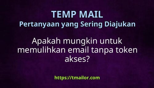Apakah mungkin untuk memulihkan email tanpa token akses