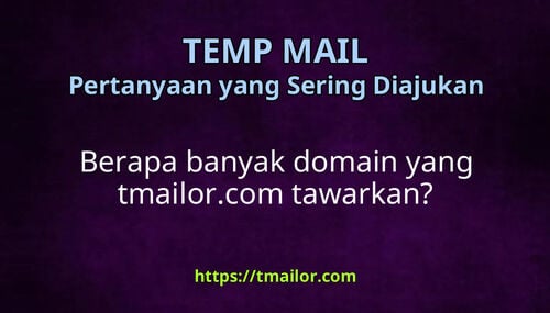 Berapa banyak domain yang tmailorcom tawarkan