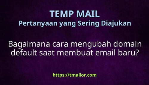 Bagaimana cara mengubah domain default saat membuat email baru