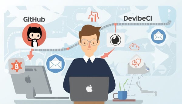 Usando e-mail descartável em pipelines de CICD GitHub Actions GitLab CI CircleCI