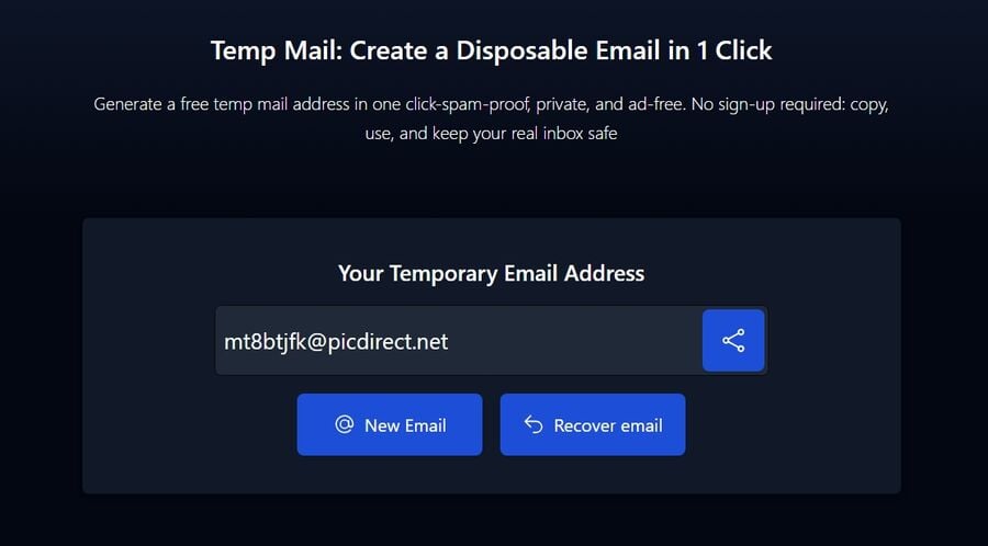 temp mail website