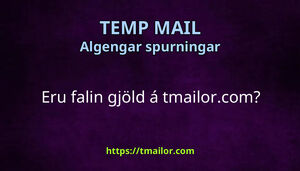 Eru falin gjöld á tmailorcom