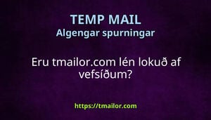 Eru tmailorcom lén lokuð af vefsíðum