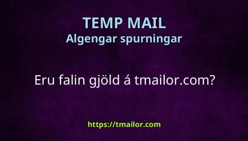 Eru falin gjöld á tmailorcom