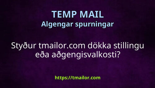 Styður tmailorcom dökka stillingu eða aðgengisvalkosti
