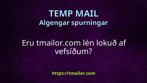 Eru tmailorcom lén lokuð af vefsíðum