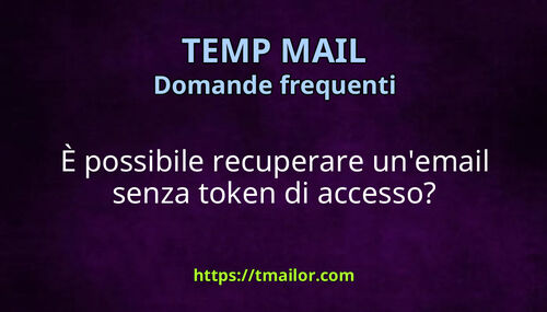 È possibile recuperare unemail senza token di accesso