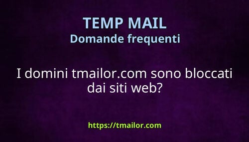 I domini tmailorcom sono bloccati dai siti web