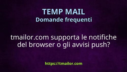 tmailorcom supporta le notifiche del browser o gli avvisi push