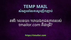 តគលនយបយឯកជនភពរបស tmailorcom គជអវ