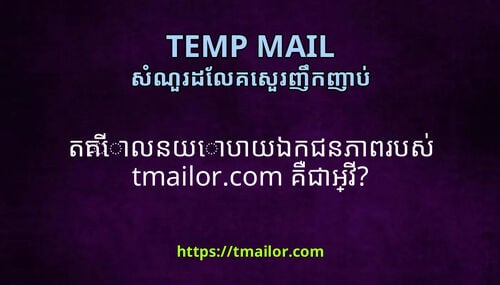 តគលនយបយឯកជនភពរបស tmailorcom គជអវ