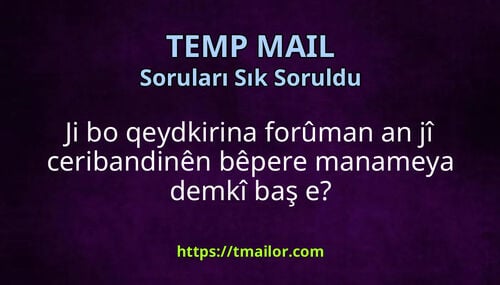 Ji bo qeydkirina forûman an jî ceribandinên bêpere manameya demkî baş e