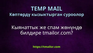 Кыянаттык же спам жөнүндө билдире tmailorcom