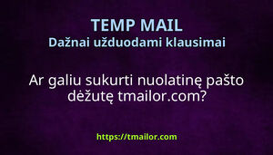 Ar galiu sukurti nuolatinę pašto dėžutę tmailorcom