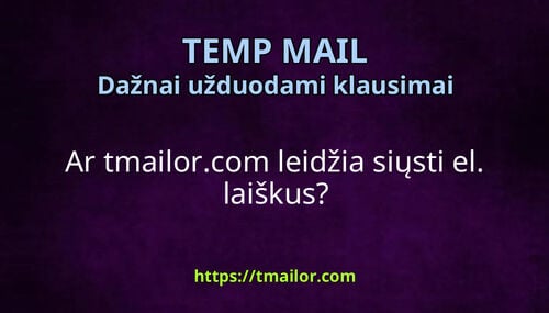 Ar tmailorcom leidžia siųsti el laiškus