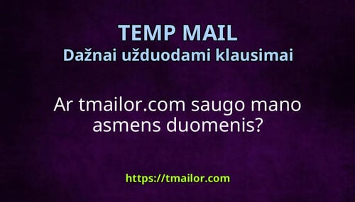 Ar tmailorcom saugo mano asmens duomenis