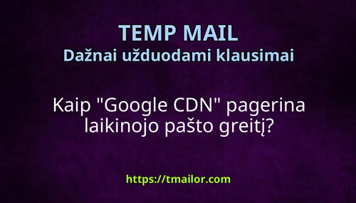 Kaip Google CDN pagerina laikinojo pašto greitį