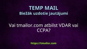 Vai tmailorcom atbilst VDAR vai CCPA